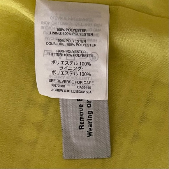 J.Crew Citrus Neon Yellow Fringe Sleeveless Sheath Dress - Picture 8 of 8